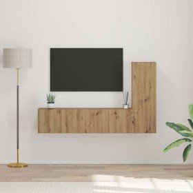 Conjunto de mueble de TV 3 pcs Roble artisan 60 x 30 x 30 cm Conjunto de mueble de TV 3 pcs Roble artisan 60 x 30 x 30 cm