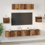 Conjunto de mueble de TV 7 pcs Madera envejecida en Muebles TV | Comprar online en Foro24
