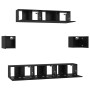 Conjunto de mueble de TV 7 pcs Roble negro 80 x 30 x 30 cm en Muebles TV | Comprar online en Foro24