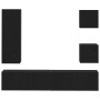 Juego de Armario para TV 6 pcs Roble negro 160 x 30 x 30.5 cm
