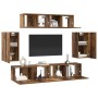 Conjunto de mueble de TV Montaje en la pared 6 pcs Madera Vieja en Muebles TV | Comprar online en Foro24