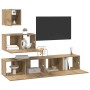 Conjunto de mueble de TV 4 pcs Roble artesanal en Muebles TV | Comprar online en Foro24