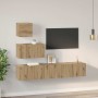 Conjunto de mueble de TV 4 pcs Roble artesanal en Muebles TV | Comprar online en Foro24