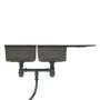 Handgefertigte Küchenspüle aus schwarzem Edelstahl von vidaXL, Sinkt - Ref: Foro24-145087, Preis: 275,21 €, Rabatt: %