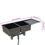 Handgefertigte Küchenspüle aus schwarzem Edelstahl von vidaXL, Sinkt - Ref: Foro24-145087, Preis: 275,21 €, Rabatt: %