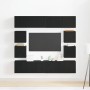 Conjunto de Mueble para TV de 6 Piezas, Montado en la Pared de Madera de Roble Negro en Muebles TV | Comprar online en Foro24