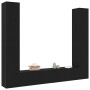 Gabinete de TV 6 pcs Negro 80 x 30 x 30 cm Madera contrachapada