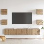 Gabinete de TV 6 pcs Marrón 200 x 30 x 30 cm