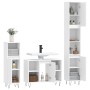 Juego de muebles de baño 3 pzas madera contrachapada blanco
