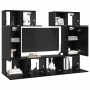 Conjunto de mueble de TV 6 pcs Roble negro 80 x 30 x 30 cm