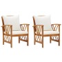 Garden chairs with cushions 2 units solid acacia wood by vidaXL, Garden chairs - Ref: Foro24-310267, Price: 229,72 €, Discoun...