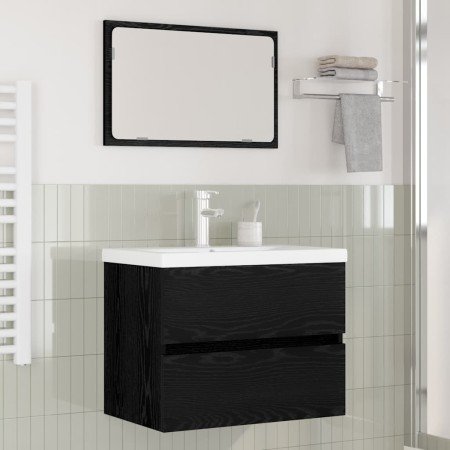 Juego de muebles de baño 3 pcs Roble artisan 60 x 38.5 x 45 cm
