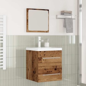 Juego de muebles de baño 2 pcs Madera vieja 41 x 38.5 x 48 cm