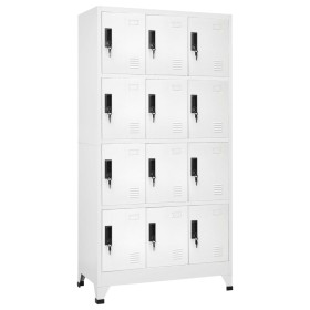 Taquilla de acero blanco 90x45x180 cm de vidaXL, Taquillas y armarios de almacenamiento - Ref: Foro24-339812, Precio: 347,00 ...