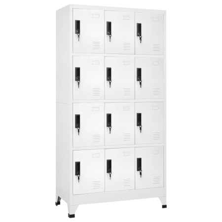 Weißer Stahlspind 90x45x180 cm von vidaXL, Schließfächer und Lagerschränke - Ref: Foro24-339812, Preis: 347,00 €, Rabatt: %