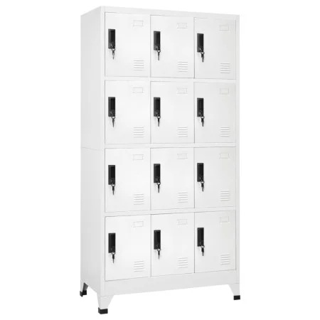 White steel locker 90x45x180 cm by vidaXL, Lockers and storage cabinets - Ref: Foro24-339812, Price: 361,20 €, Discount: %