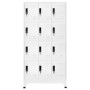 Weißer Stahlspind 90x45x180 cm von vidaXL, Schließfächer und Lagerschränke - Ref: Foro24-339812, Preis: 347,00 €, Rabatt: %