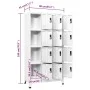 White steel locker 90x45x180 cm by vidaXL, Lockers and storage cabinets - Ref: Foro24-339812, Price: 361,20 €, Discount: %