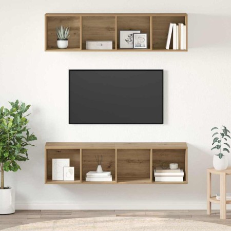 Conjunto de mueble de TV 2 pcs Roble artesanal en Muebles TV | Comprar online en Foro24