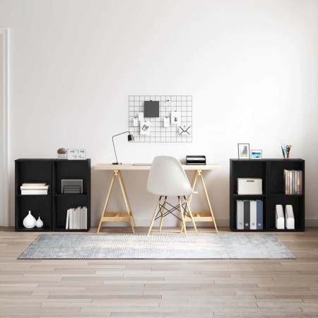 Conjunto de mueble de TV 4 pcs Roble Negro 37 x 37 x 72 cm en Muebles TV | Comprar online en Foro24