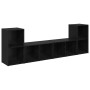 Conjunto de mueble de TV 4 pcs Roble Negro 37 x 37 x 72 cm en Muebles TV | Comprar online en Foro24