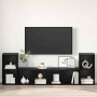 Conjunto de mueble de TV 4 pcs Roble Negro 37 x 37 x 72 cm en Muebles TV | Comprar online en Foro24