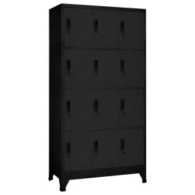 Schwarzer Stahlspind 90x45x180 cm von vidaXL, Schließfächer und Lagerschränke - Ref: Foro24-339814, Preis: 353,11 €, Rabatt: %
