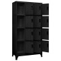 Schwarzer Stahlspind 90x45x180 cm von vidaXL, Schließfächer und Lagerschränke - Ref: Foro24-339814, Preis: 320,87 €, Rabatt: %