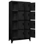 Schwarzer Stahlspind 90x45x180 cm von vidaXL, Schließfächer und Lagerschränke - Ref: Foro24-339814, Preis: 332,69 €, Rabatt: %