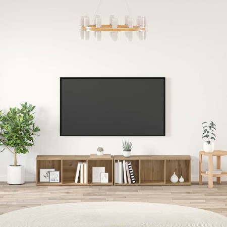 Conjunto de mueble de TV 2 pcs Roble artesanal 37 x 35 x 107cm en Muebles TV | Comprar online en Foro24