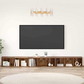 Gabinete de TV 3 pcs Madera vieja 37 x 35 x 107.5 cm