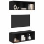 Conjunto de mueble de TV 2 pcs Roble Negro 37 x 37 x 107 cm en Muebles TV | Comprar online en Foro24