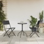 3-teiliges Garten-Ess-Set aus schwarzem Stahl von vidaXL, Gartensets - Ref: Foro24-3203727, Preis: 102,98 €, Rabatt: %