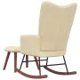 Schaukelstuhl mit cremefarbener Samtfußstütze von vidaXL, Schaukelstühle - Ref: Foro24-328159, Preis: 235,05 €, Rabatt: %