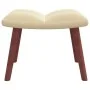 Silla mecedora con reposapiés terciopelo crema de vidaXL, Mecedoras - Ref: Foro24-328159, Precio: 235,05 €, Descuento: %