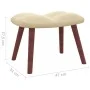 Schaukelstuhl mit cremefarbener Samtfußstütze von vidaXL, Schaukelstühle - Ref: Foro24-328159, Preis: 235,05 €, Rabatt: %