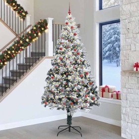 Árbol de Navidad con luces de cuerda decorativa 300 cm PVC