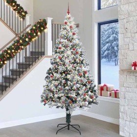 Árbol de Navidad con luces de cuerda decorativa 300 cm PVC
