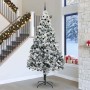 Árbol de Navidad con luces de cuerda decorativa 300 cm PVC