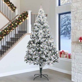 Árbol de Navidad con luces de cuerda decorativa 300 cm PVC