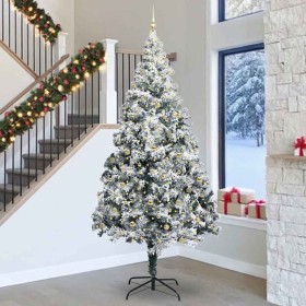 Árbol de Navidad con luces de cuerda decorativa 300 cm PVC
