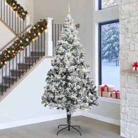 Árbol de Navidad con luces de cuerda decorativa 300 cm PVC