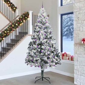Árbol de Navidad con luces de cuerda decorativa 300 cm PVC