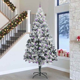 Árbol de Navidad con luces de cuerda decorativa 300 cm PVC