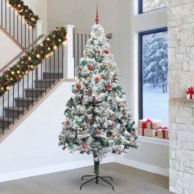 Árbol de Navidad con luces de cuerda decorativa 300 cm PVC