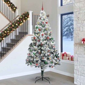 Árbol de Navidad con luces de cuerda decorativa 300 cm PVC