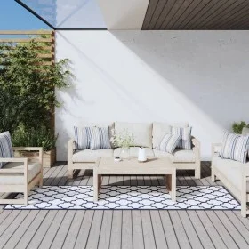 Grau-weißer Outdoor-Teppich 80x250 cm von vidaXL, Outdoor-Protektoren - Ref: Foro24-364801, Preis: 36,07 €, Rabatt: %