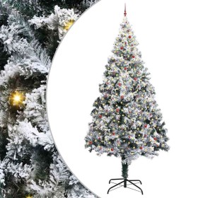 Árbol de Navidad Artificial Preiluminado con Juego de Bolas