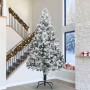 Árbol de Navidad Artificial Preiluminado con Juego de Bolas