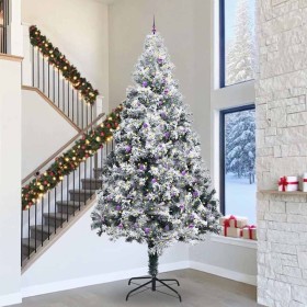 Árbol de Navidad Artificial Preiluminado con Juego de Bolas
